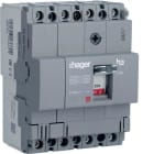HAGER - Interruptor automático X160 4P4D 18kA 125A TM fijo