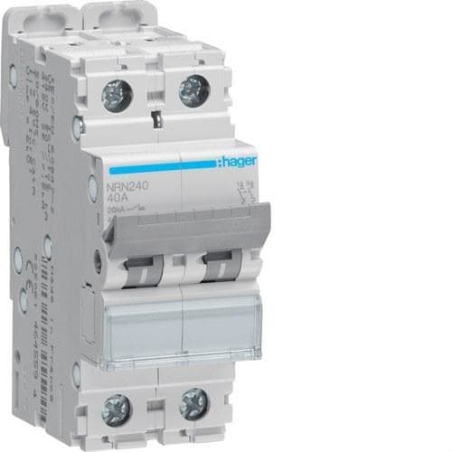 HAGER - Interruptor magnético bipolar 40A curva-C
