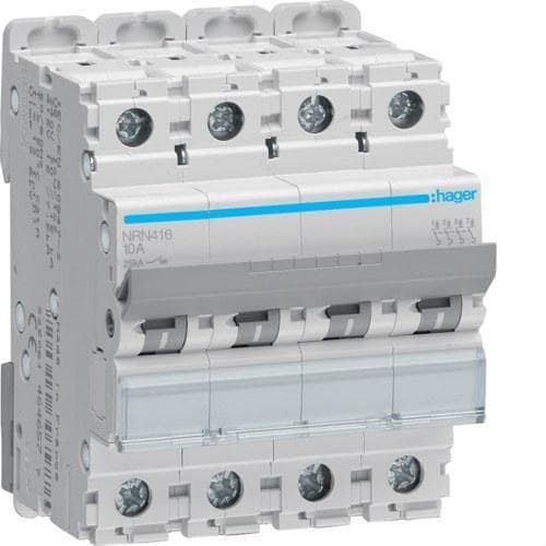HAGER - Interruptor magnético tetrapolar 16A curva-C