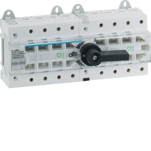 HAGER - Conmutador modular I-0-II 4x125A frontal directo exterior
