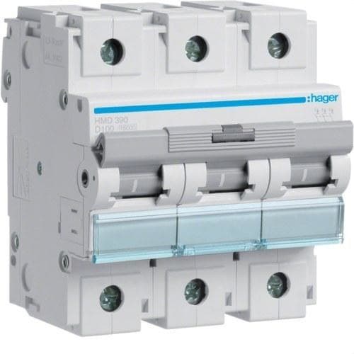 HAGER - Automático magnetotérmico HM curva-D 15kA 3P 100A