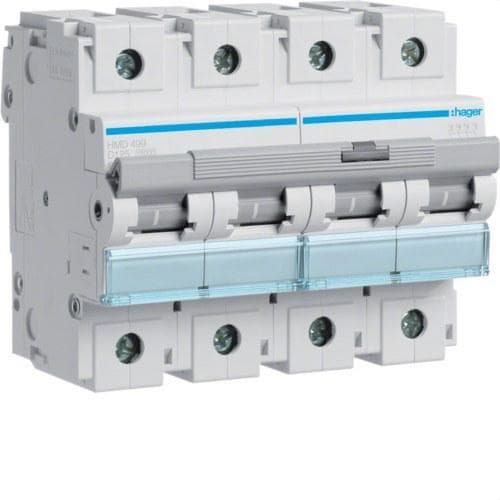 HAGER - Automático magnetotérmico HM curva-D 15kA 4P 125A