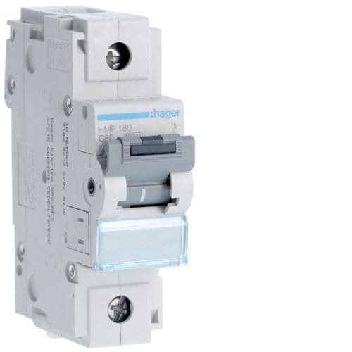 HAGER - Automático magnetotérmico HM curva-C 10kA 1P 80A
