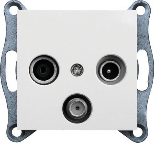 HAGER - Toma RTV-SAT LUMINA2 blanco polar