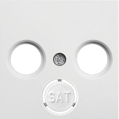 HAGER - Tapa R/TV/SAT LUMINA2 blanco polar