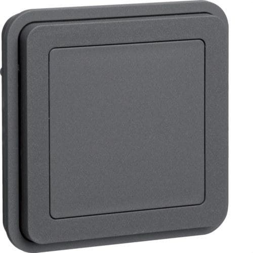 HAGER - Tapa ciega estanca gris