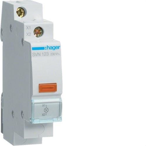 HAGER - Piloto 230V 0,9W naranja