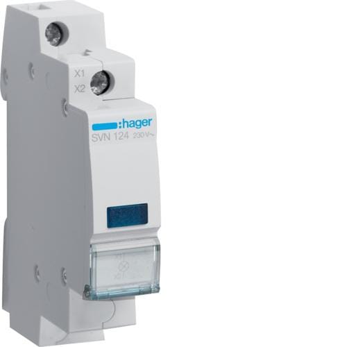 HAGER - Piloto 230V 0,9W azul