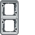 HAGER - Soporte de empotrar estanca con 2 elementos vertical gris