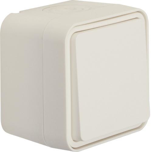 HAGER - Conmutador superficie CUBYKO IP55 blanco polar