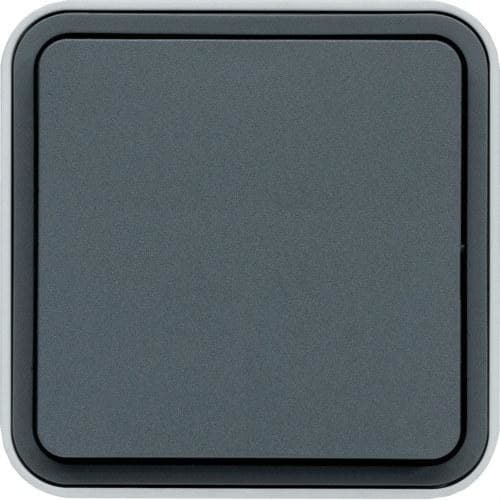 HAGER - Pulsador NA 10A 250V Cubyko gris