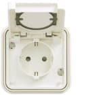 HAGER - Toma schuko empotrar estanco blanco