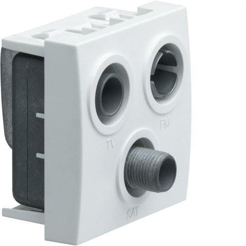 HAGER - Toma TV+FM+SAT directa con 1 entrada SYSTO negro