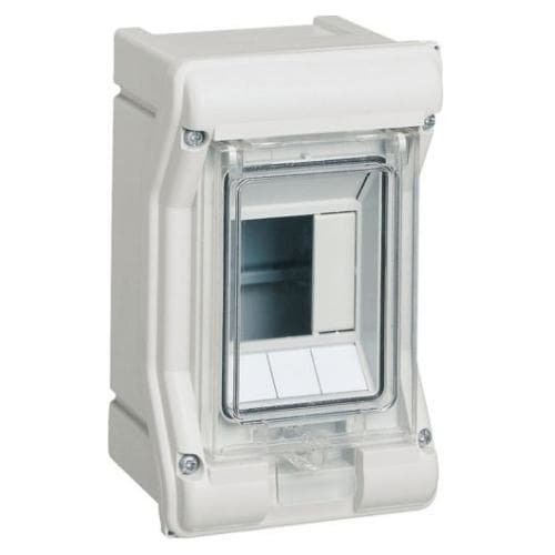 HAGER - Caja distribución vector VE superficie con 1 fila 2+1 IP55
