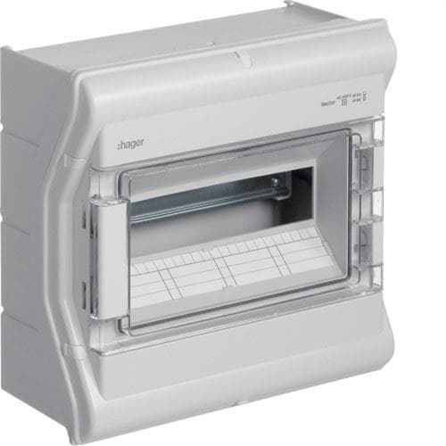 HAGER - Caja distribución vector VE superficie con 1 fila 12 IP55