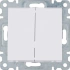 HAGER - Interruptor doble LUMINA2 blanco polar