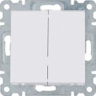 HAGER - Conmutador doble LUMINA2 blanco polar