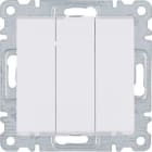 HAGER - Interruptor triple LUMINA2 blanco polar