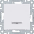 HAGER - Interruptor indicador luminoso LUMINA2 blanco polar