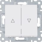 HAGER - Interruptor persiana LUMINA2 blanco polar