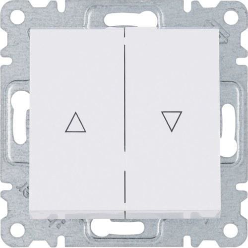 HAGER - Pulsador persiana LUMINA2 blanco polar