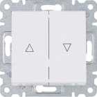HAGER - Pulsador persiana LUMINA2 blanco polar