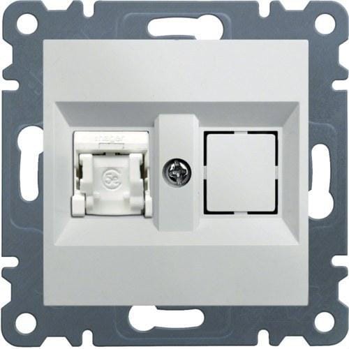 HAGER - Toma simple RJ45 categoría 5E UTP LUMINA2 blanco polar