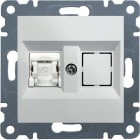 HAGER - Toma 1xRJ45 categoría 6 UTP LUMINA2 blanco polar