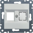 HAGER - Soporte doble KEYSTONE JACK LUMINA2 blanco polar