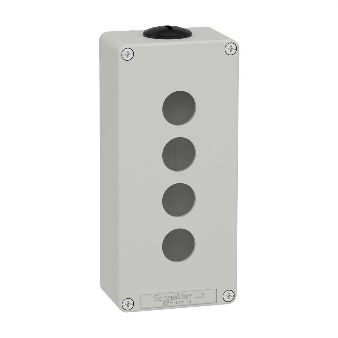 Schneider Electric - Caja vacía con 4 orificios gris