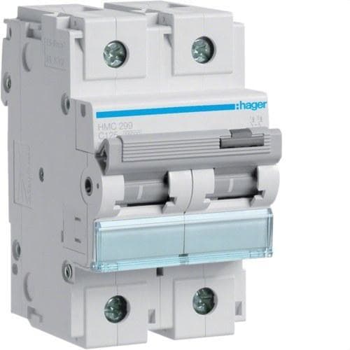 HAGER - Automático magnetotérmico HM curva-C 15kA 2P 125A