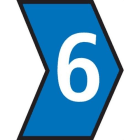 HELLERMANN - Señalizador impreso HGDC 4-9 azul número 6 (250u)