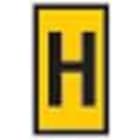 HELLERMANN - Señalizador impreso WIC3 amarillo letra H 5x100 (500u)