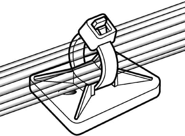 HELLERMANNTYTON - BASE ADHESIVA POR TORNILLO MB3A 19x19 NA-100