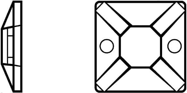 HELLERMANN - BASE ADHESIVA POR TORNILLO MB4A 28x28 NA-100