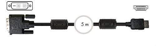 FONESTAR - Conexión DVI 19 pines-HDMI macho-macho 5m
