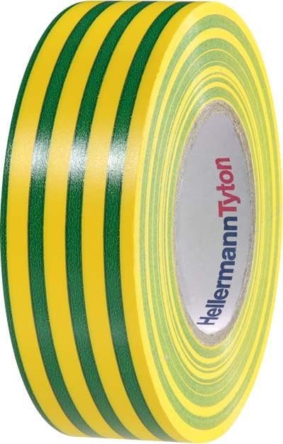HELLERMANNTYTON - Cinta aislante PVC HTAPE-FLEX15-19x20 GN-YE verde /amarillo
