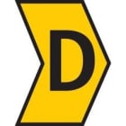 HELLERMANNTYTON - Señalizador impreso HGDC 2-5mm amarillo letra D (1000u)