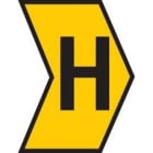 HELLERMANNTYTON - Señalizador impreso HGDC 2-5mm amarillo letra H (1000u)