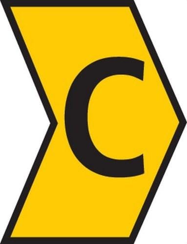 HELLERMANNTYTON - Señalizador impreso HGDC 4-9mm amarillo letra C (250u)