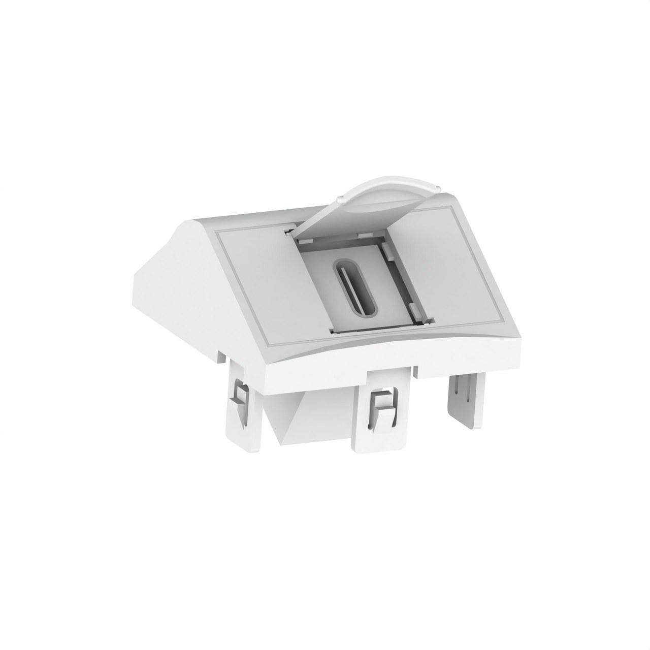 MMCONECTA - Módulo 45x45 inclinado con USB C H-H blanco nieve