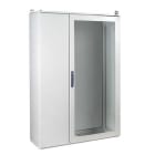 IDE - Armario metálico compacto 1800x1200x400mm con puerta transparente doble IP55 sin placa de montaje en acero laminado