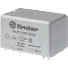 FINDER - Relé de potencia para circuito impreso SERIE 66, 2 contactos conmutados, 30A, AgCdO, 24V DC