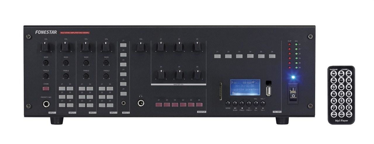 FONESTAR - AMPLIFICADOR MAZ 6X100W USB / RADIO