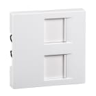 Schneider Electric - Tapa Keystone RJ45 doble blanco activo