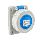 IDE - Base empotrar IP67 2 polos + toma tierra 16A 220/230V de color azul