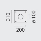 IGUZZINI - Placa anclaje 260x260mm para poste 4178-4180