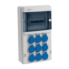 IDE - Central 8 módulos CS9PT 9 bases 2 polos + toma tierra 16A protección