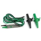 HT INSTRUMENTS - Juego cables KIT0075 verde/negro con puntas+2 cocodrilos