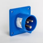 IDE - Clavija empotrar recta IP44 2 polos + tierra 220V 16A 6h de color azul
